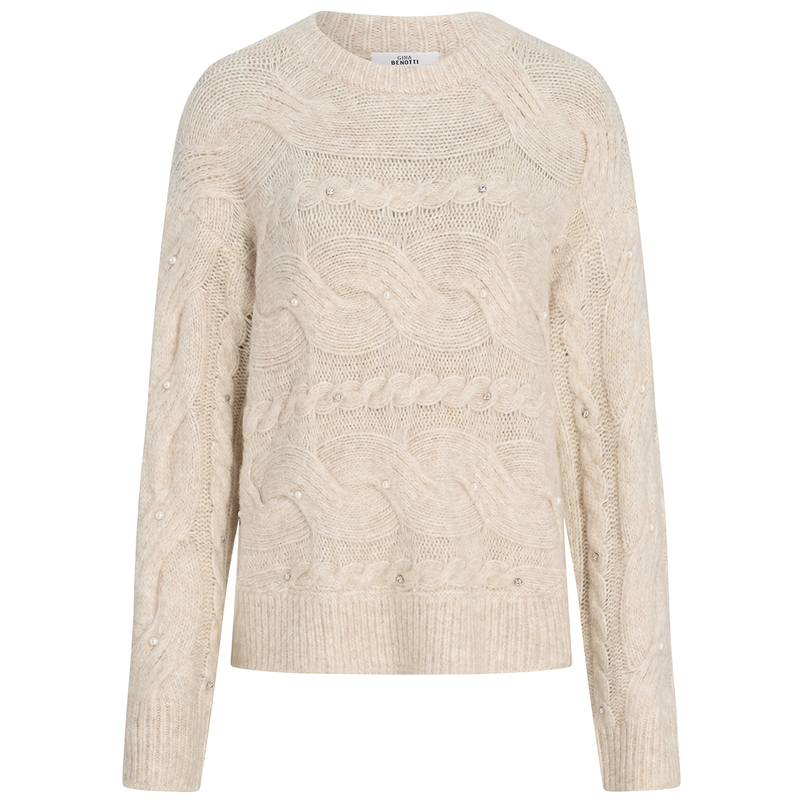 Damen Strickpullover mit Perlen von Gina Benotti