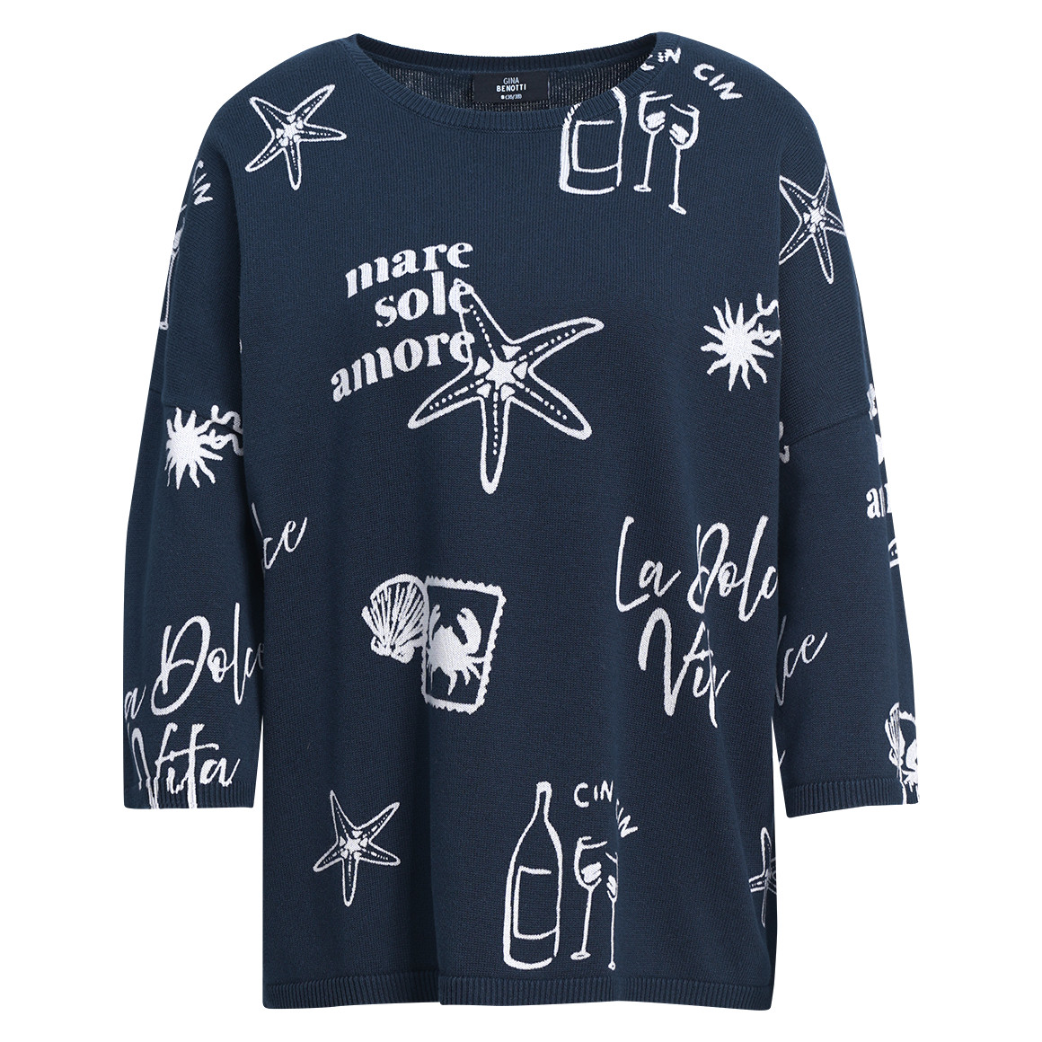 Damen Strickpullover mit maritimen Motiven von Gina Benotti