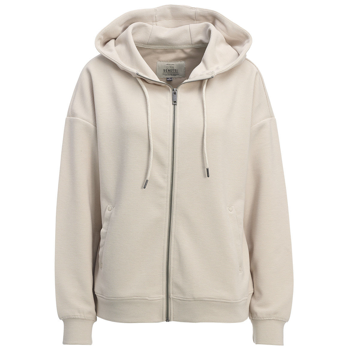 Damen Sweatjacke mit Rippstruktur von Gina Benotti