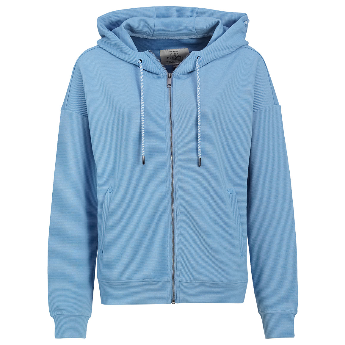Damen Sweatjacke mit Rippstruktur Damen Sweatjacke mit Rippstruktur von Gina Benotti