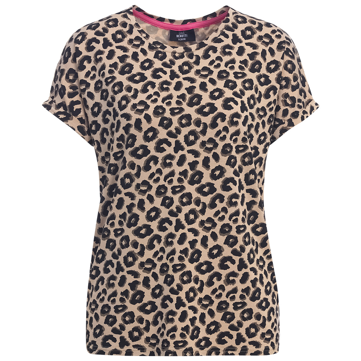 Damen T-Shirt mit Leo-Muster Damen T-Shirt mit Leo-Muster von Gina Benotti