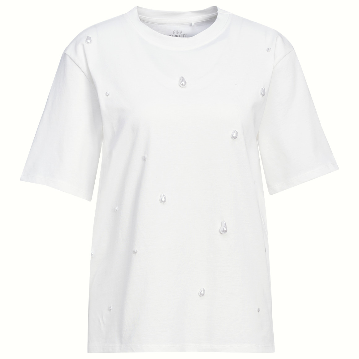 Damen T-Shirt mit Perlen-Applikationen Damen T-Shirt mit Perlen-Applikationen von Gina Benotti