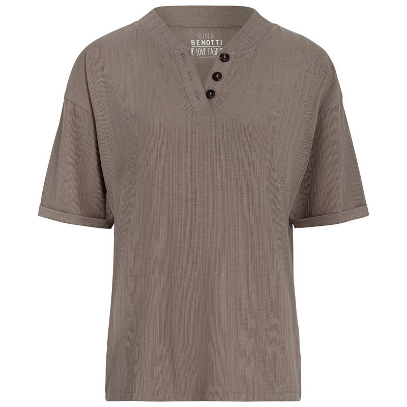 Damen T-Shirt mit Rippstruktur von Gina Benotti