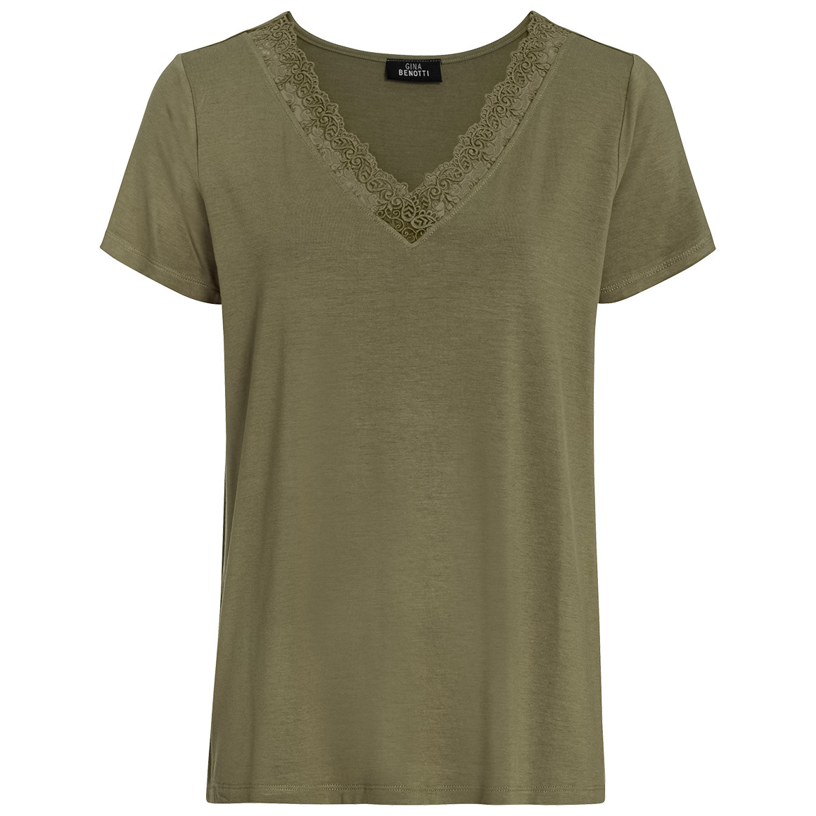 Damen T-Shirt mit Spitzen-Detail Damen T-Shirt mit Spitzen-Detail von Gina Benotti