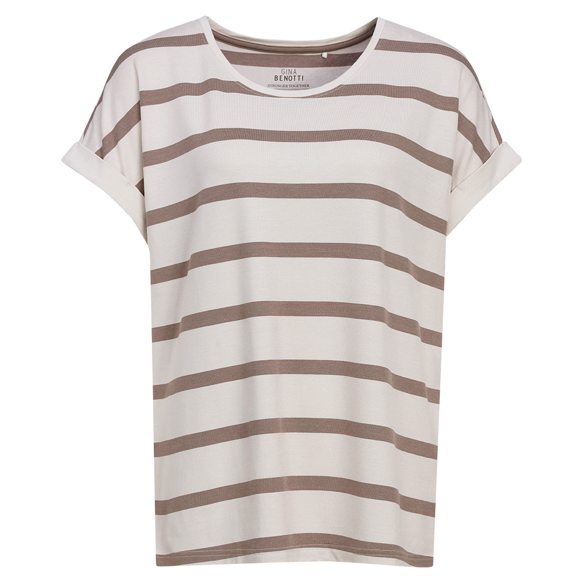 Damen T-Shirt mit fixierten Turn-ups Damen T-Shirt mit fixierten Turn-ups von Gina Benotti