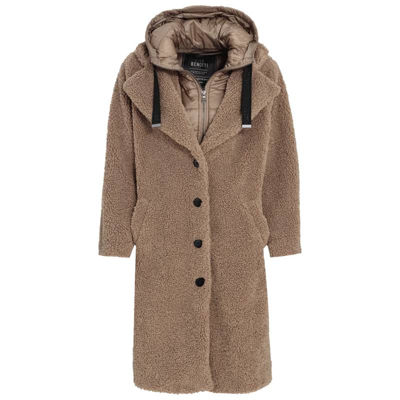 Damen Teddymantel mit Steppeinsatz von Gina Benotti