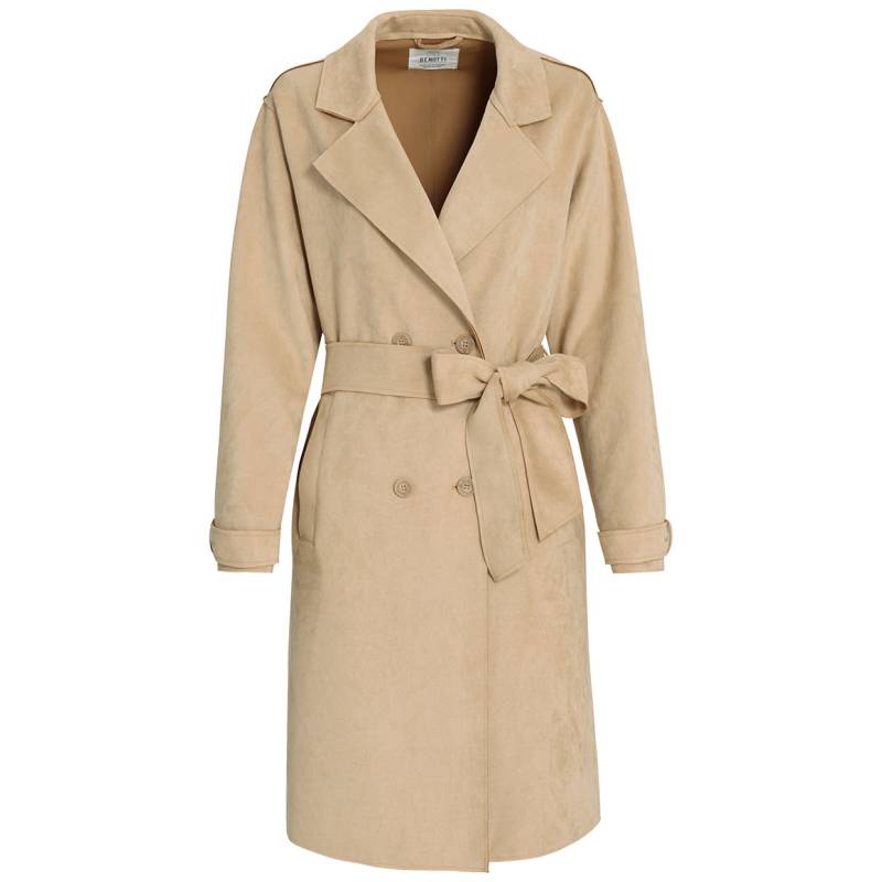 Damen Trenchcoat mit Velours-Touch von Gina Benotti