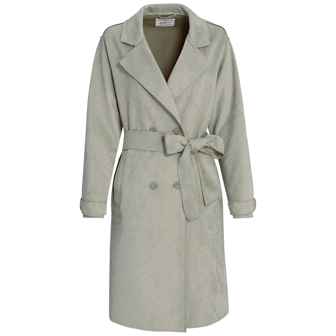 Damen Trenchcoat mit Velours-Touch Damen Trenchcoat mit Velours-Touch von Gina Benotti