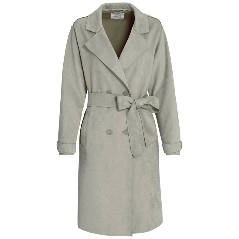 Damen Trenchcoat mit Velours-Touch von Gina Benotti