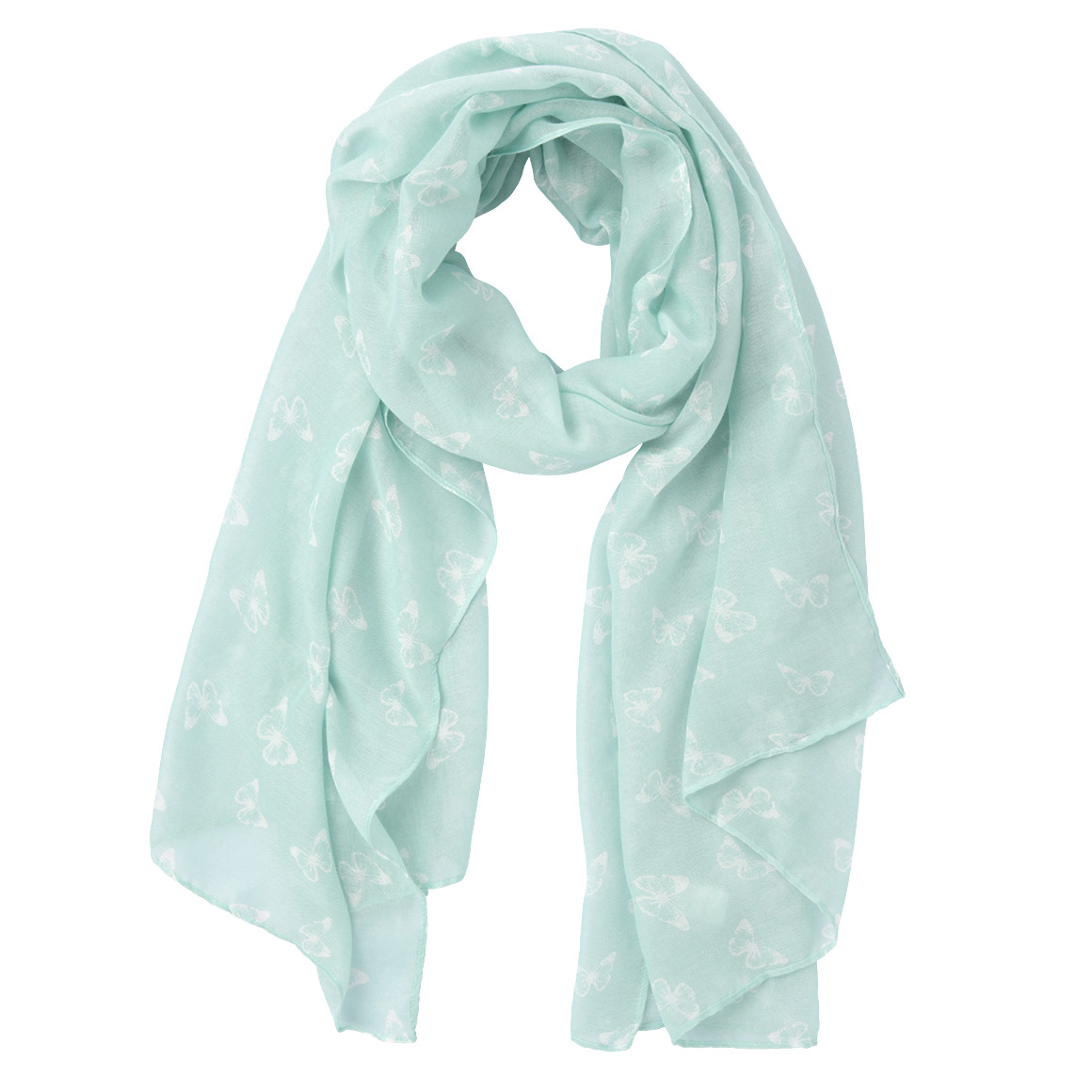 Damen Tuch mit Schmetterling-Allover Damen Tuch mit Schmetterling-Allover von Gina Benotti