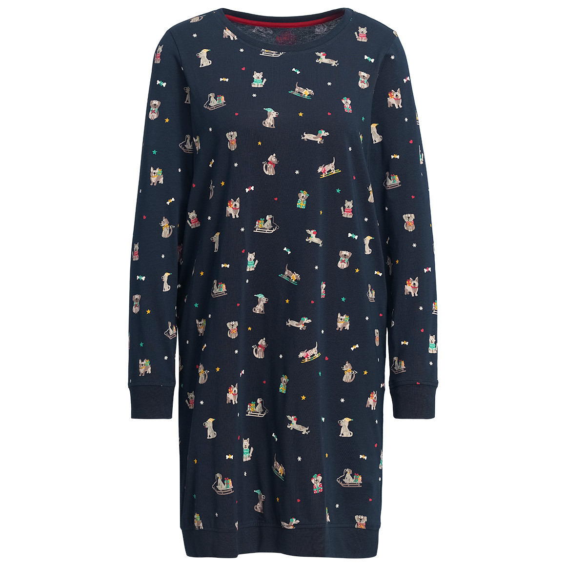 Damen Weihnachtsnachthemd mit Allover-Print Damen Weihnachtsnachthemd mit Allover-Print von Gina Benotti