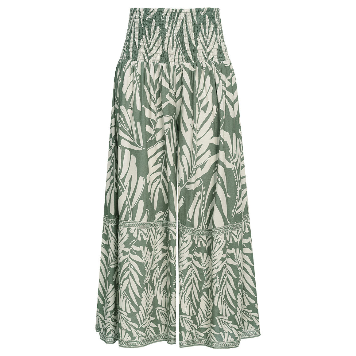 Damen Wide-Leg-Hose mit Smkokbund Damen Wide-Leg-Hose mit Smkokbund von Gina Benotti