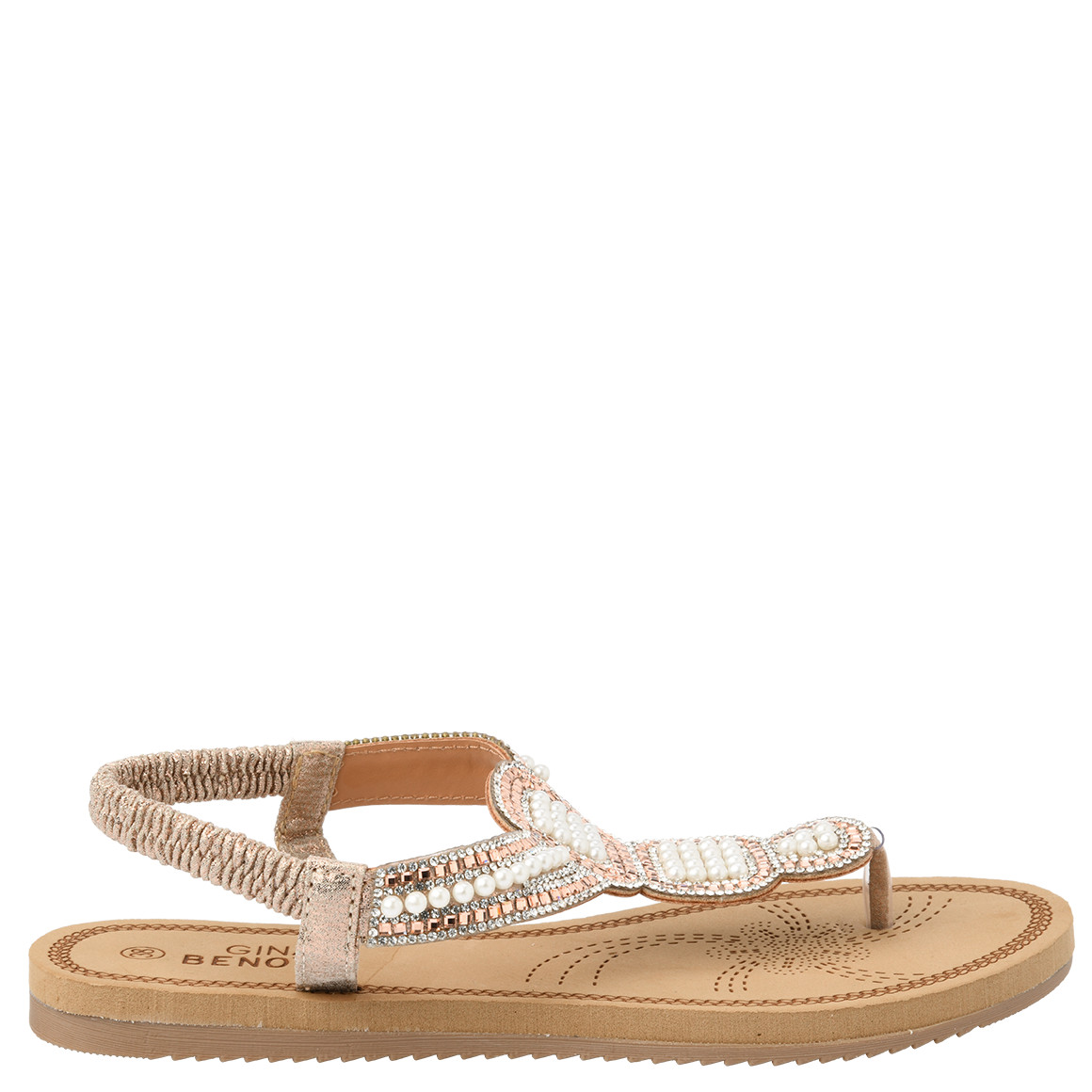 Damen Zehensandalen mit Perlen von Gina Benotti