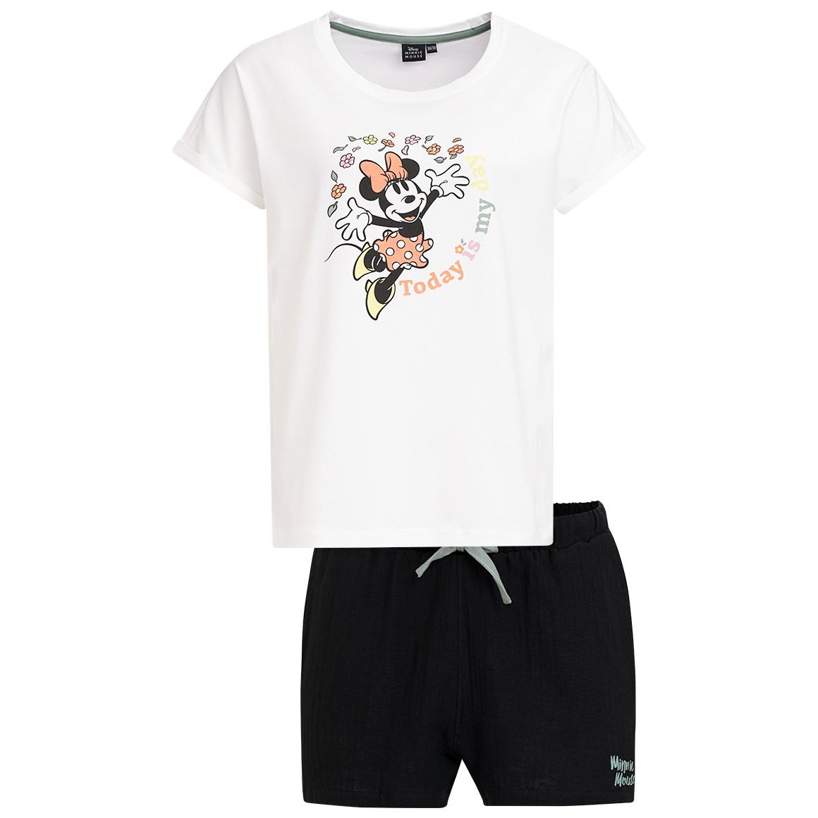 Minnie Maus Shorty mit großem Print von Gina Benotti