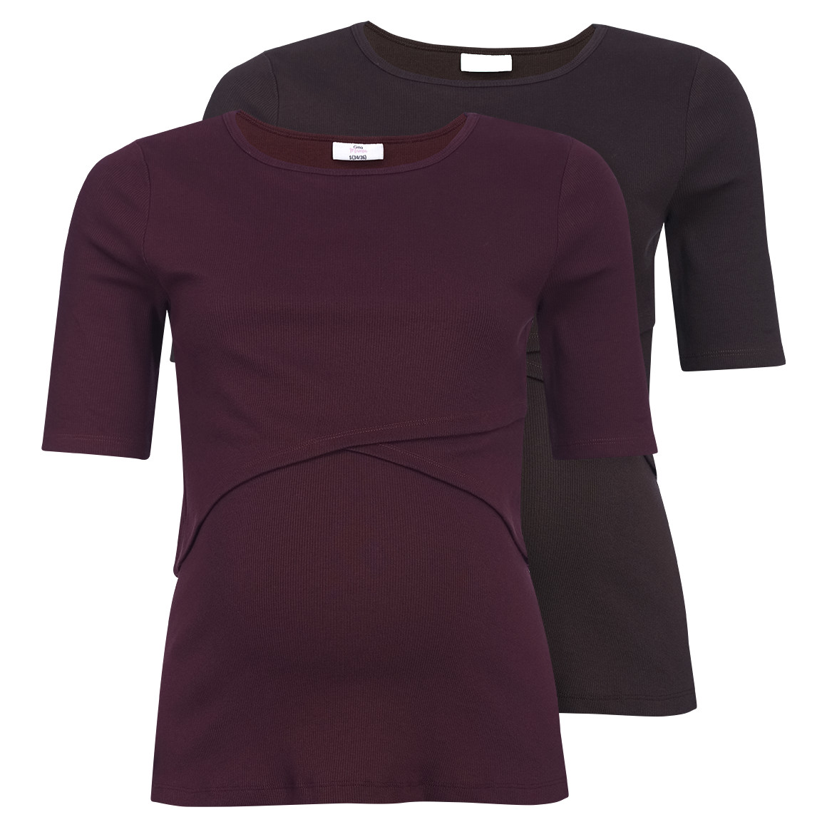 2 Damen Umstands-T-Shirts mit Stillfunktion 2 Damen Umstands-T-Shirts mit Stillfunktion von Gina