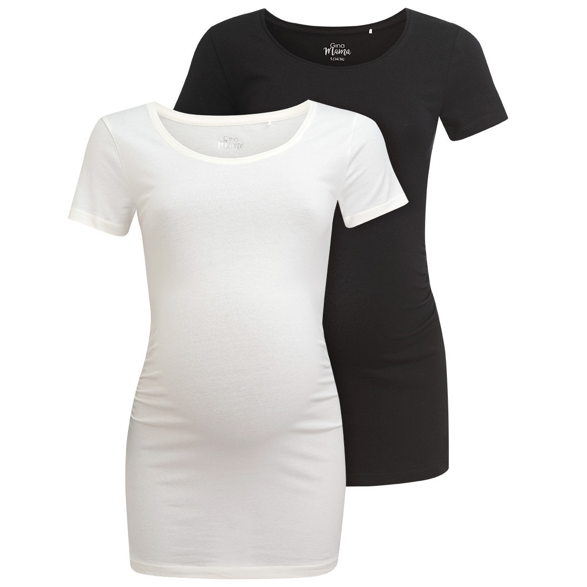 2 Umstands-T-Shirts mit Raffung von Gina