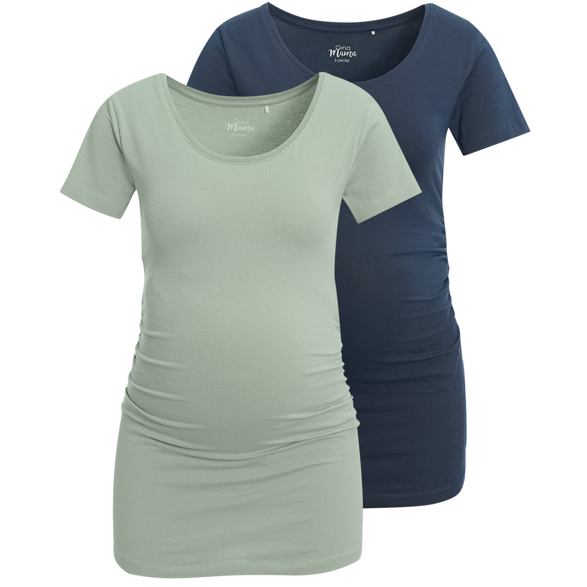 2 Umstands-T-Shirts mit Raffung von Gina