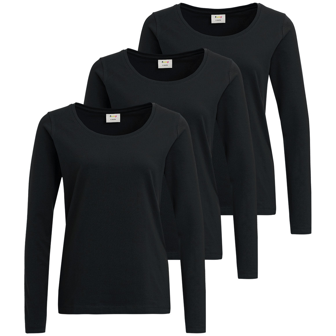 3 Damen Langarmshirts im Basic-Look 3 Damen Langarmshirts im Basic-Look von Gina