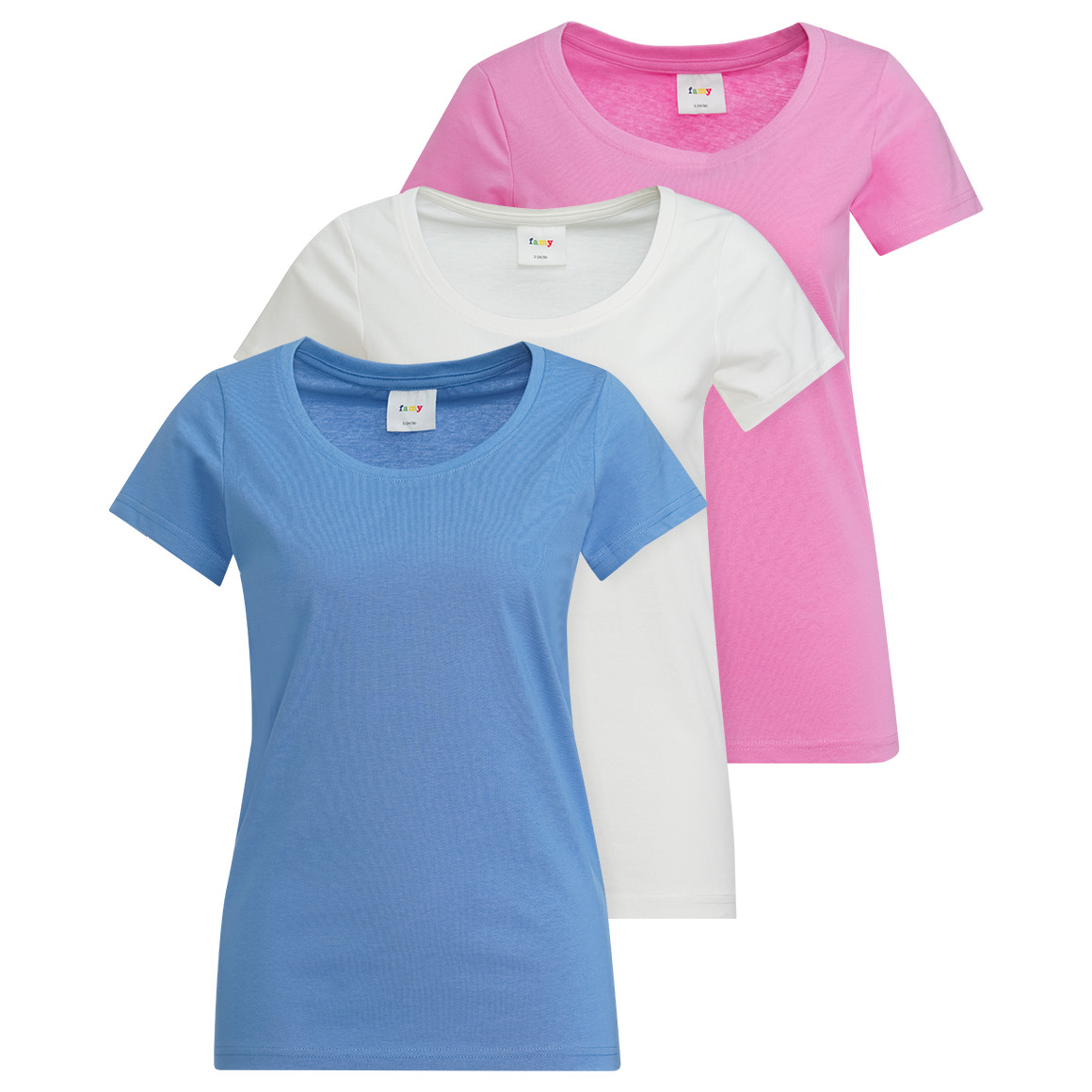 3 Damen T-Shirts im Basic-Look von Gina