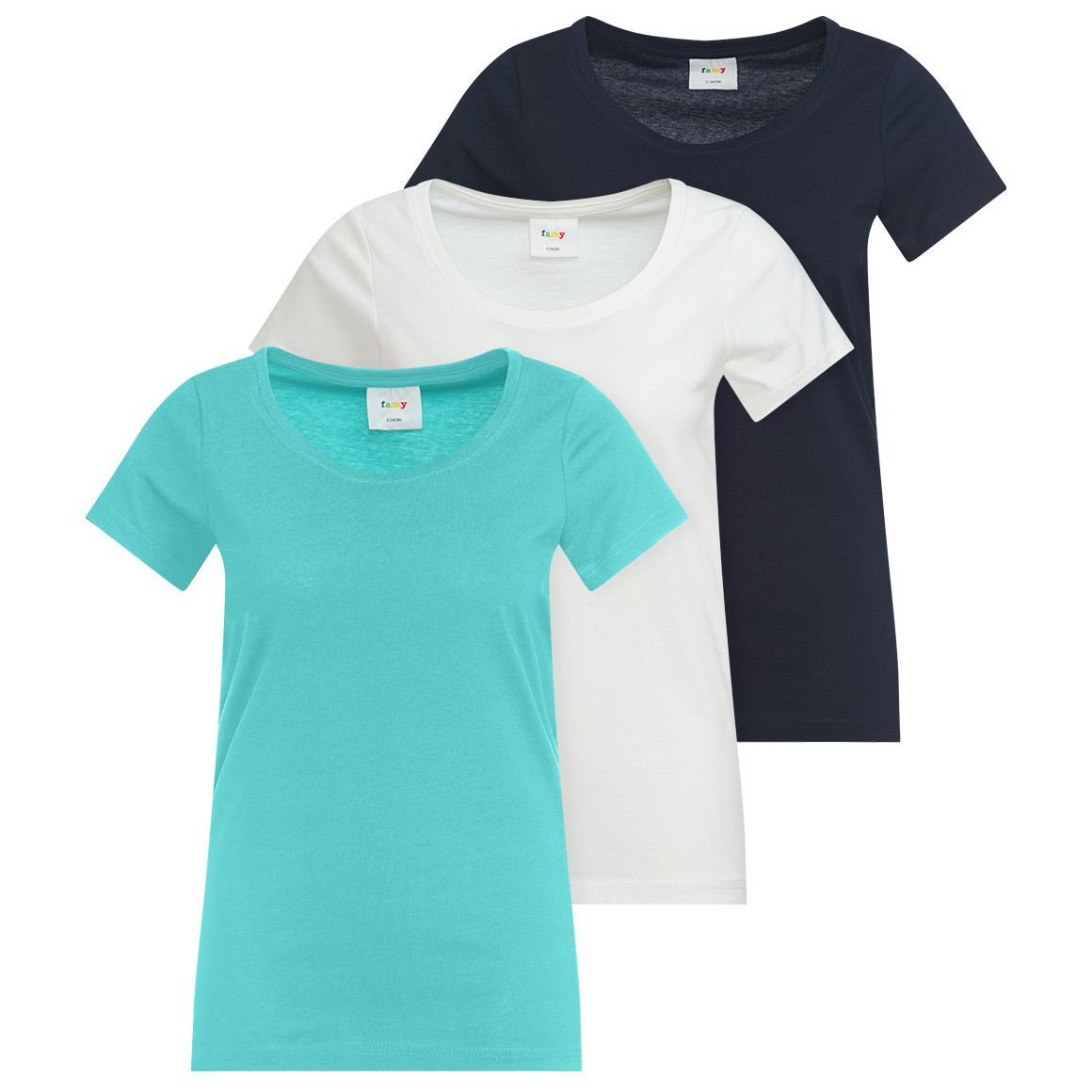 3 Damen T-Shirts im Basic-Look von Gina