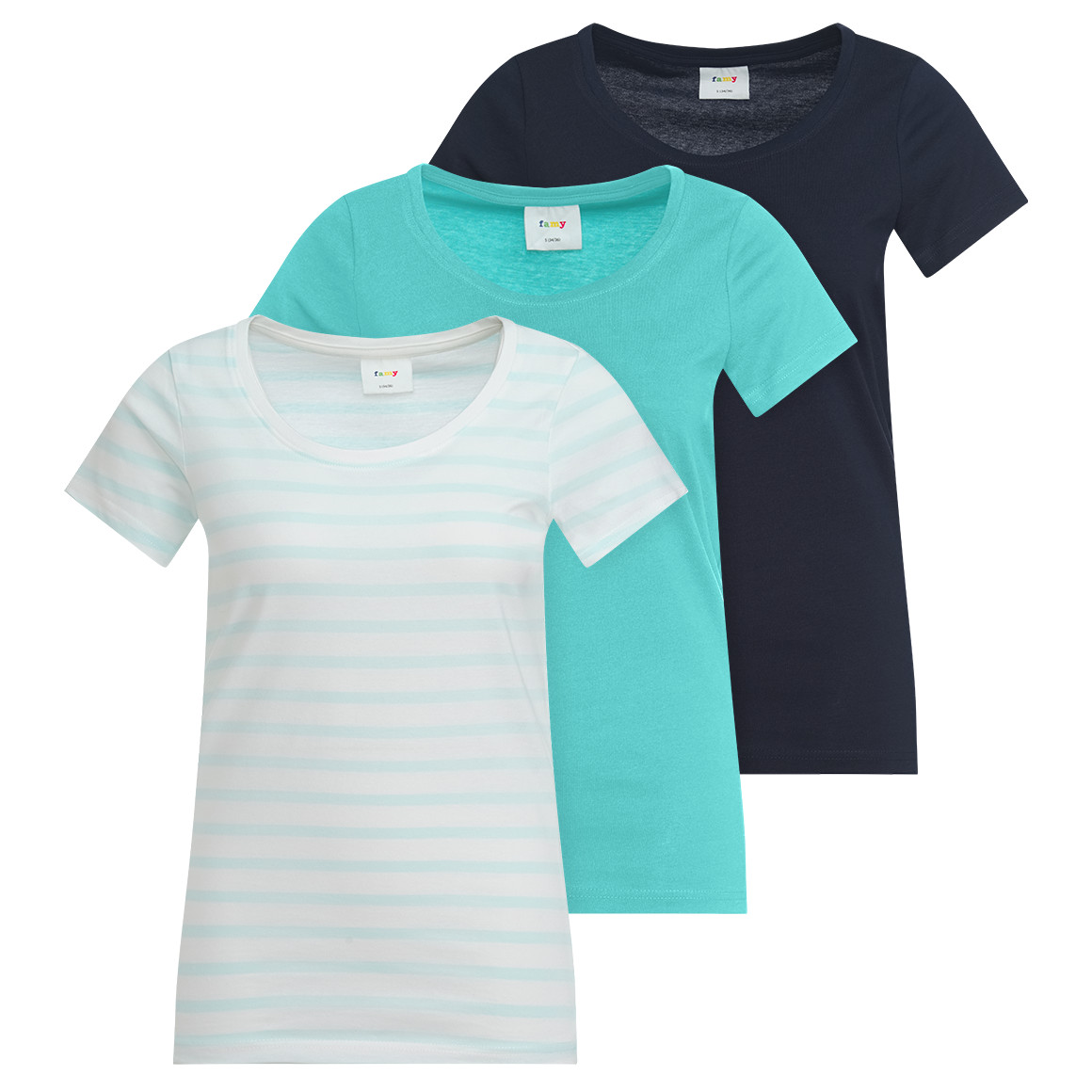 3 Damen T-Shirts im Basic-Look von Gina