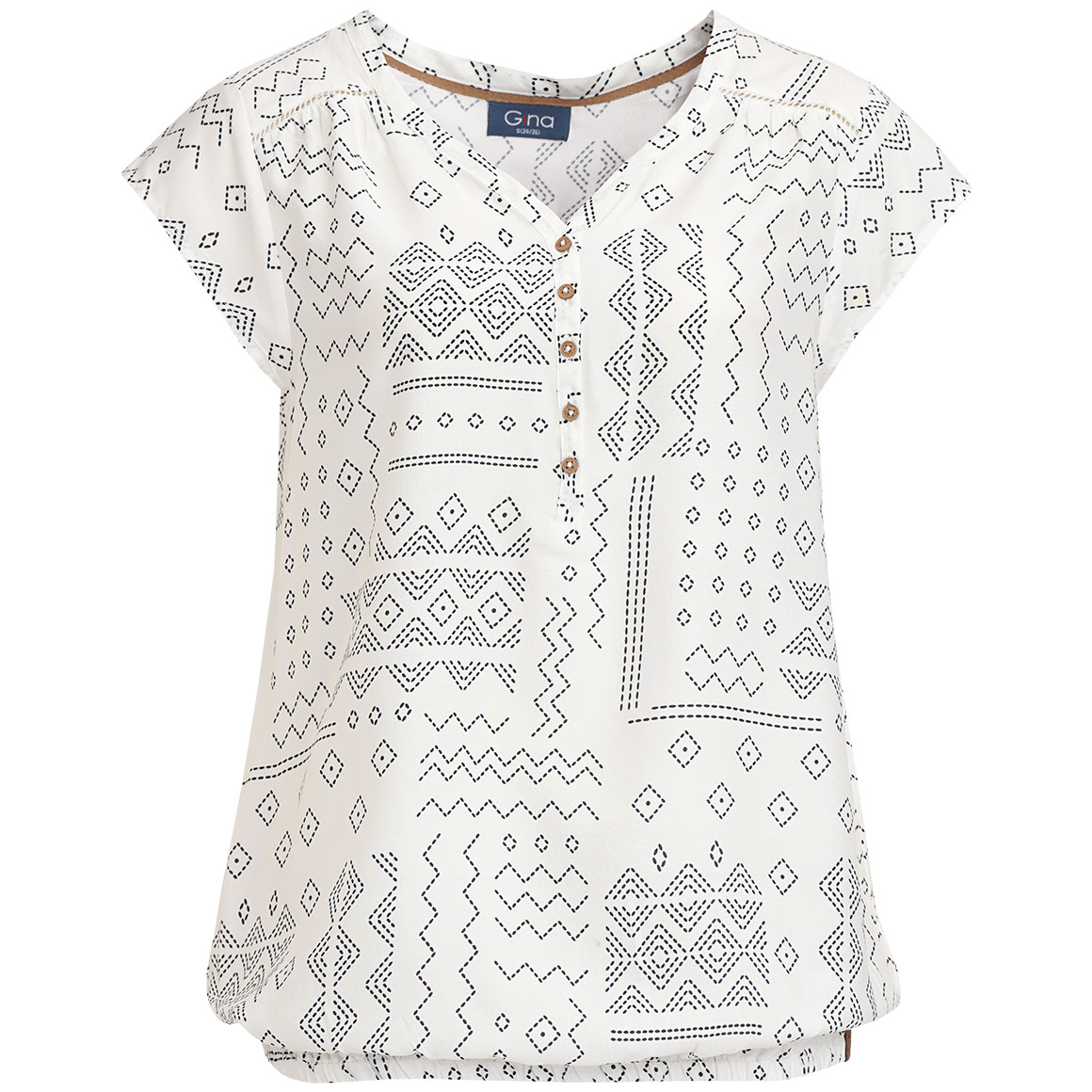 Damen Bluse mit Allover-Muster von Gina