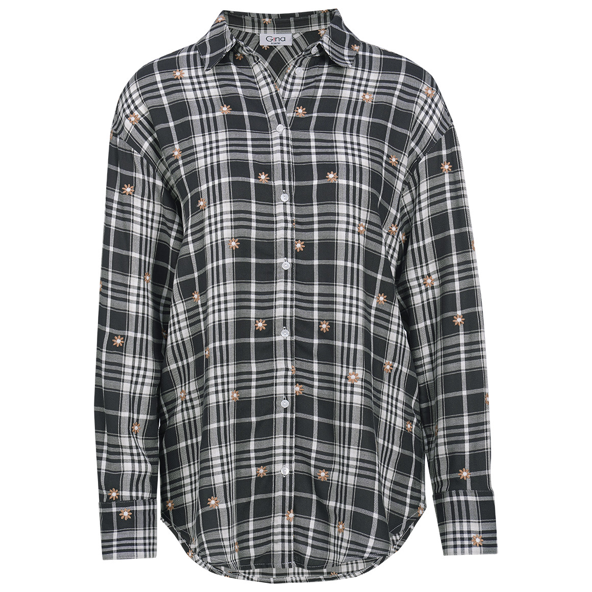 Damen Bluse mit Blüten-Stickerei Damen Bluse mit Blüten-Stickerei von Gina