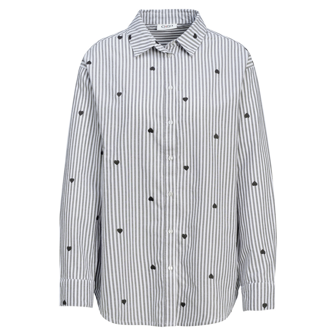 Damen Bluse mit Herz-Stickerei von Gina