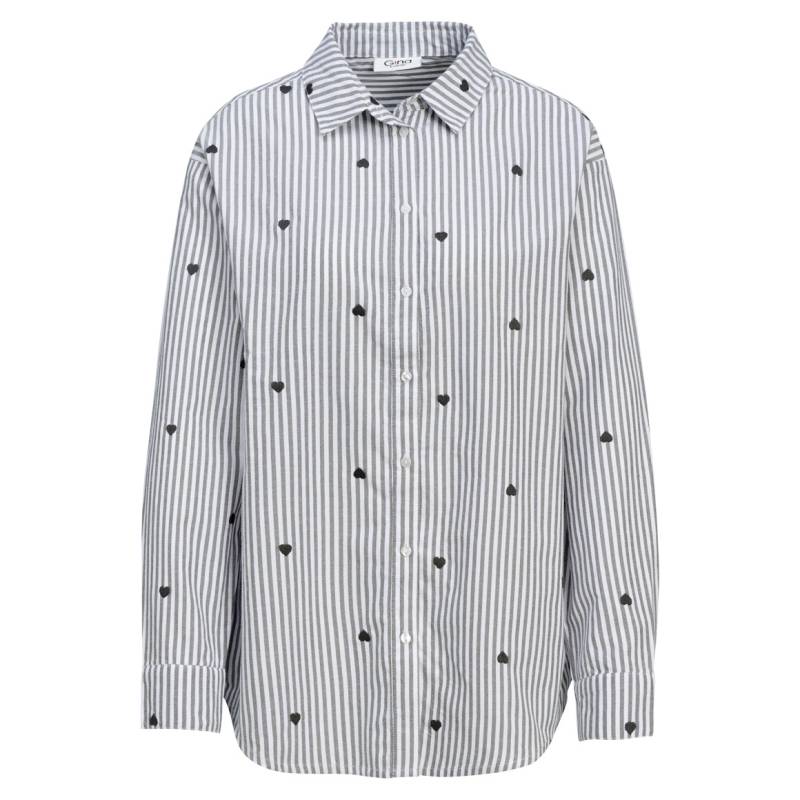 Damen Bluse mit Herz-Stickerei von Gina
