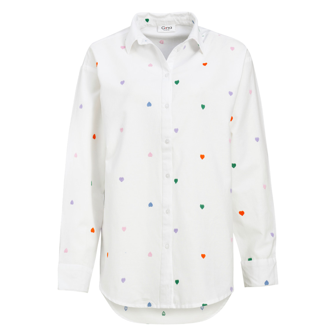 Damen Bluse mit Herz-Stickerei von Gina