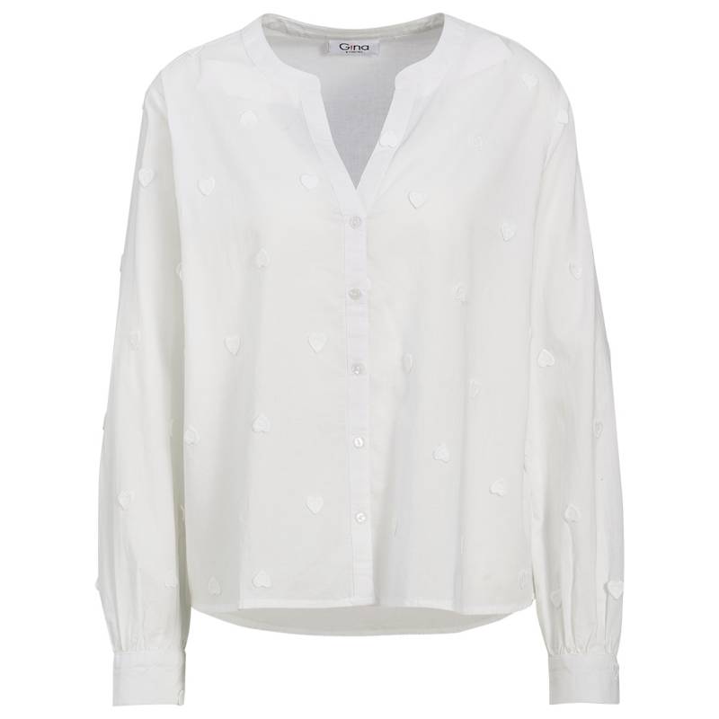 Damen Bluse mit Herzchen-Applikationen Damen Bluse mit Herzchen-Applikationen von Gina