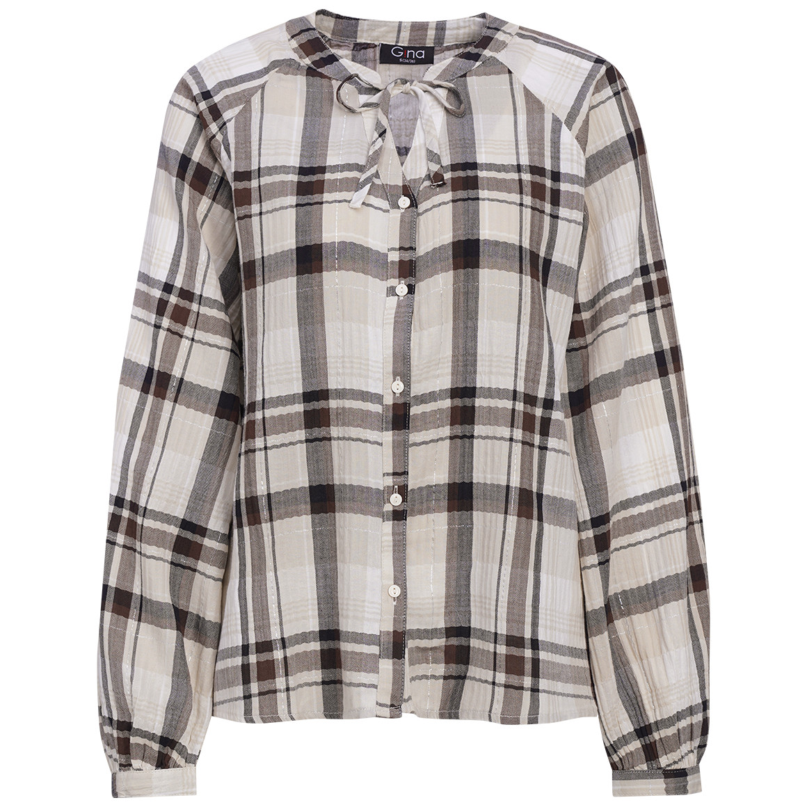 Damen Bluse mit Karo-Muster von Gina