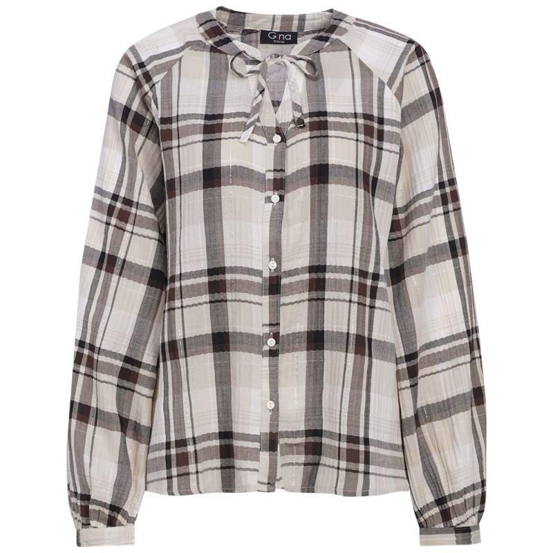 Damen Bluse mit Karo-Muster von Gina