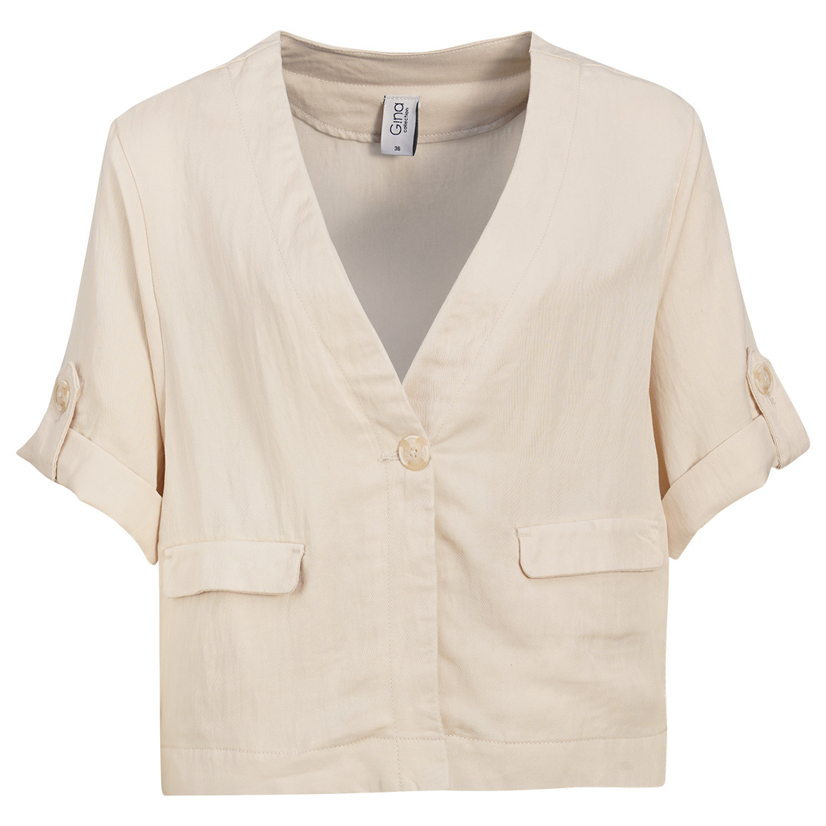 Damen Bluse mit Turn-up-Ärmeln Damen Bluse mit Turn-up-Ärmeln von Gina