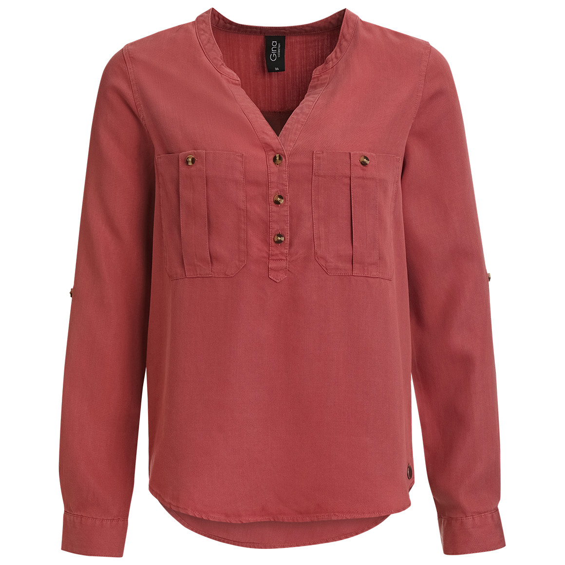 Damen Bluse mit zwei Brusttaschen Damen Bluse mit zwei Brusttaschen von Gina