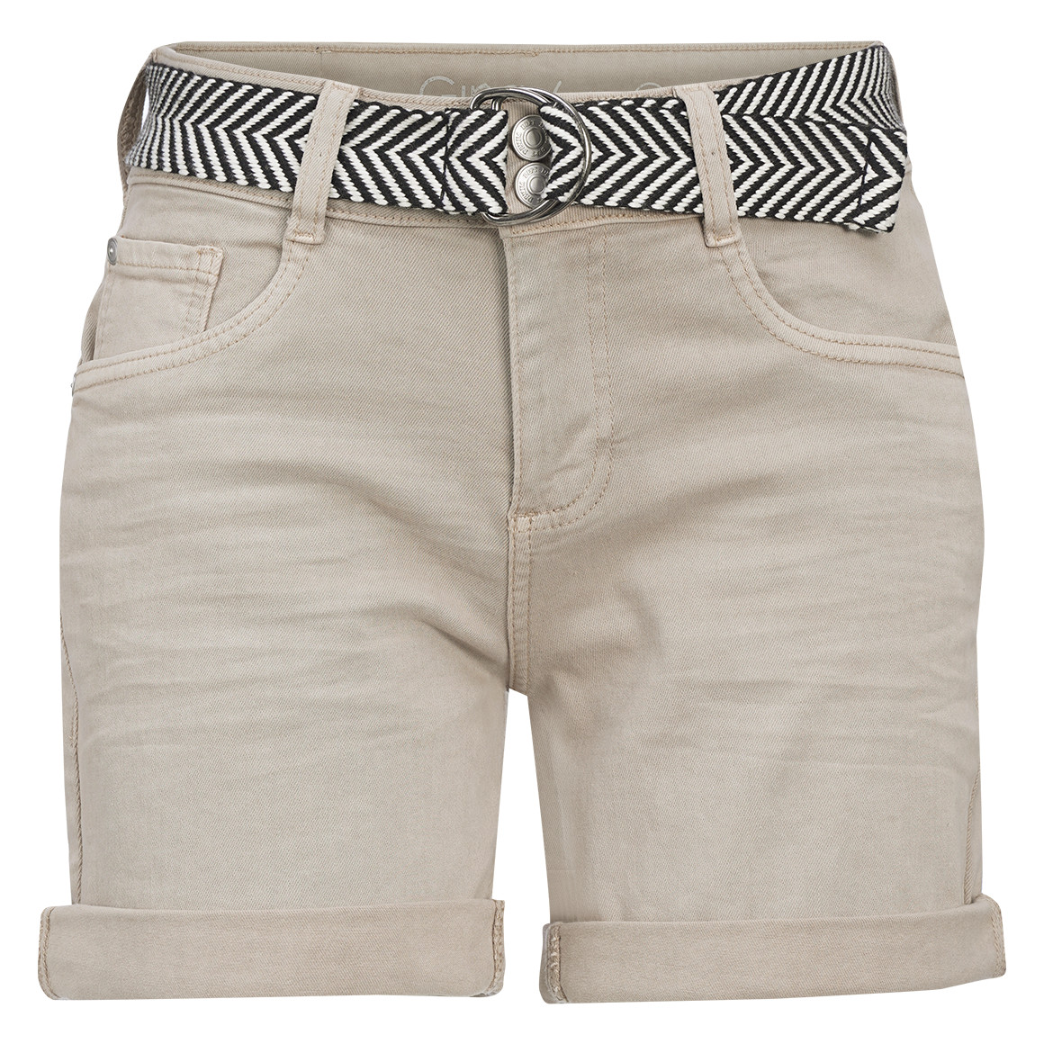 Damen Boyfriend-Jeansshorts mit Gürtel Damen Boyfriend-Jeansshorts mit Gürtel von Gina