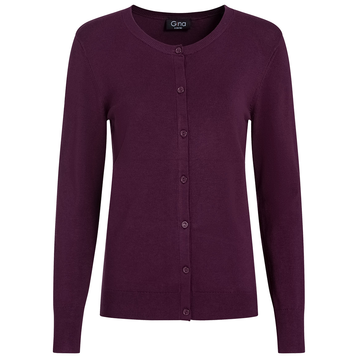 Damen Feinstrickjacke in Unifarben von Gina