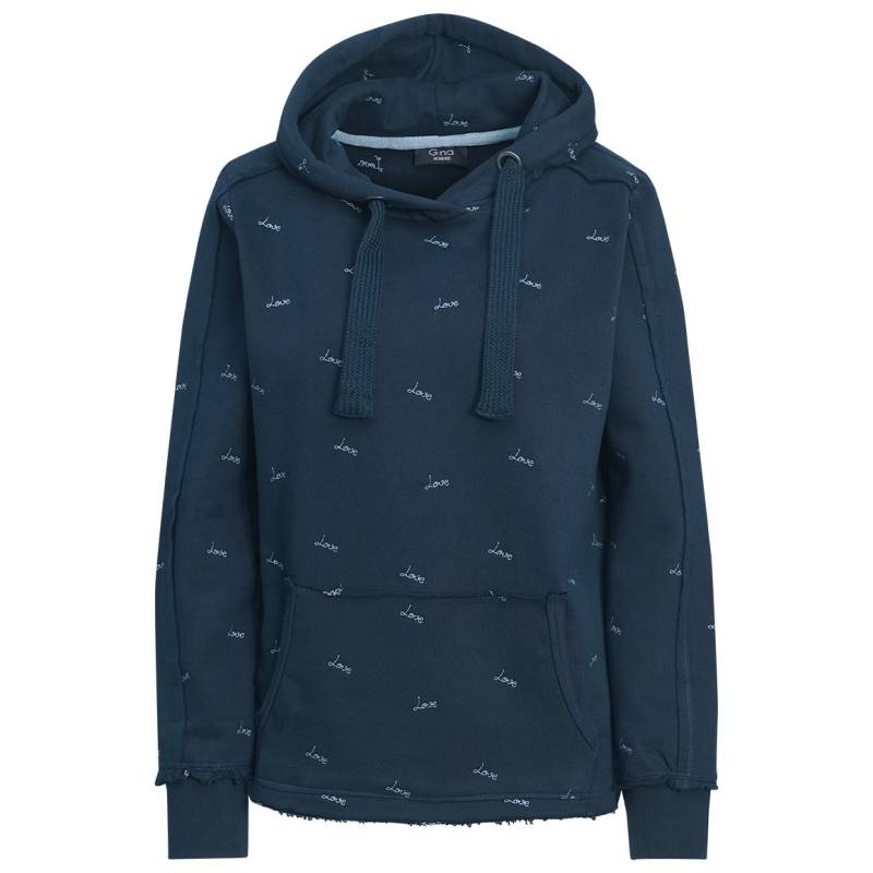 Damen Hoodie mit Allover-Stickerei von Gina