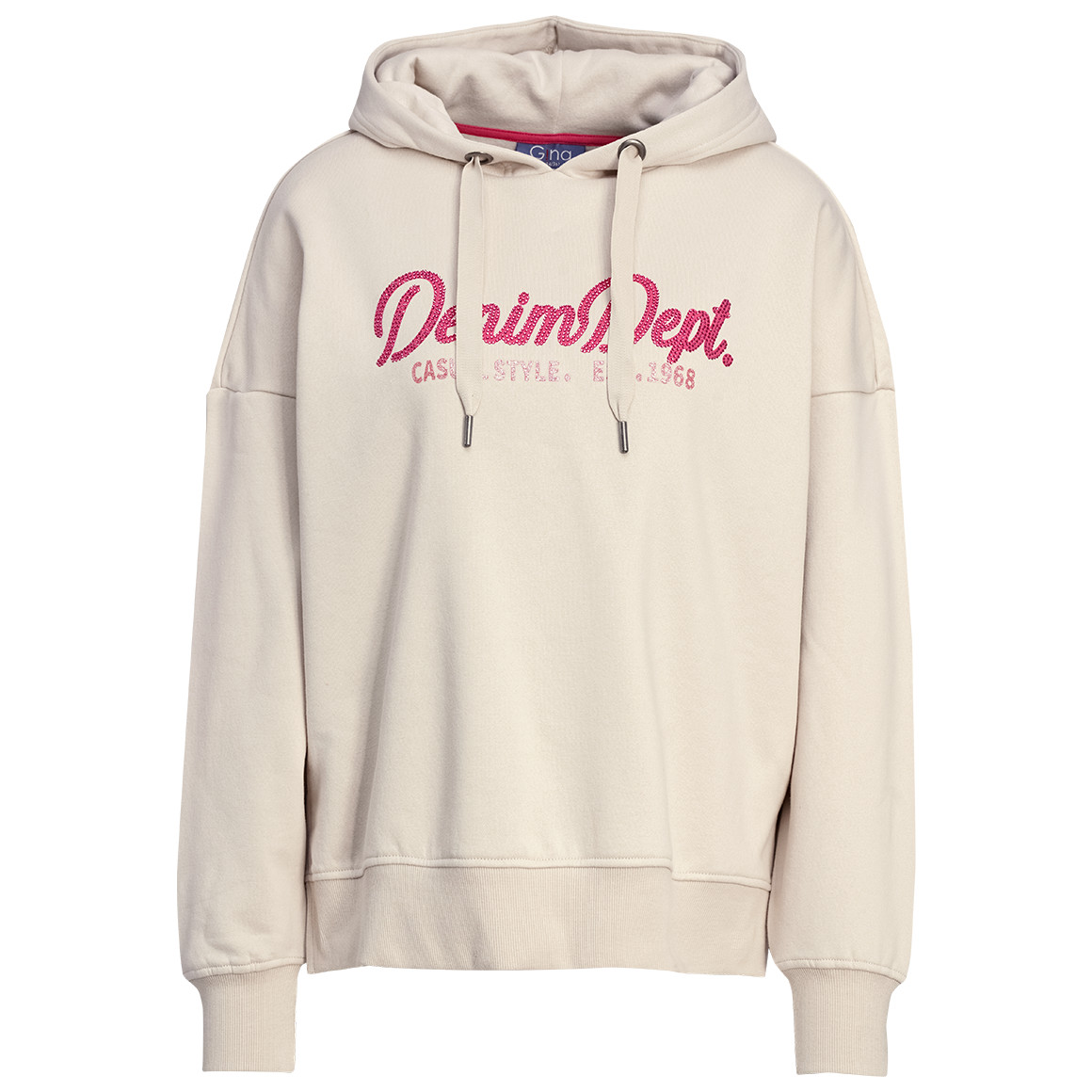 Damen Hoodie mit Glitzersteinchen Damen Hoodie mit Glitzersteinchen von Gina
