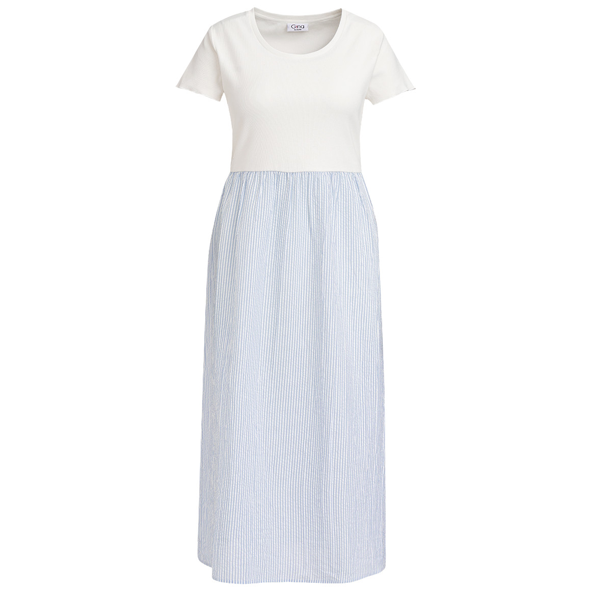 Damen Kleid in Seersucker-Struktur von Gina