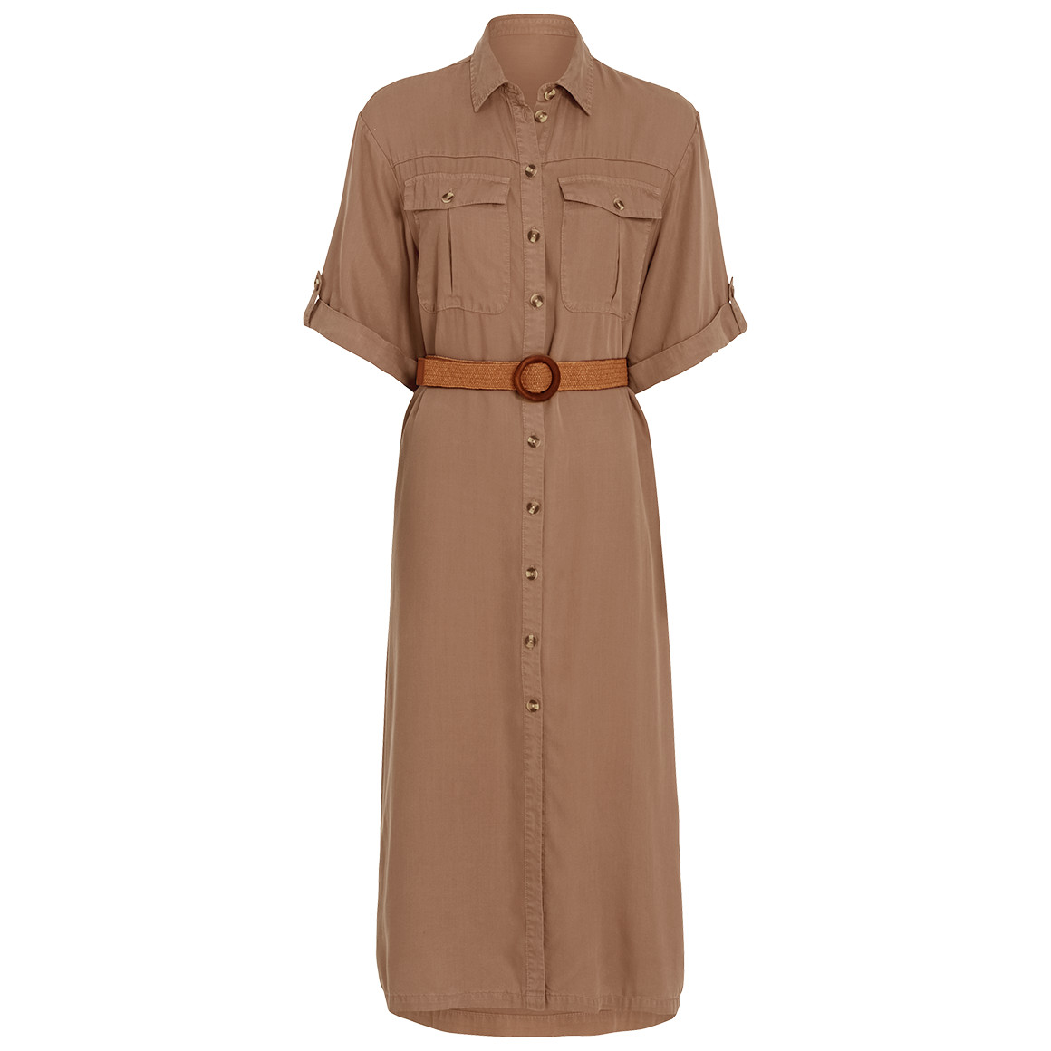 Damen Kleid mit Flechtgürtel von Gina