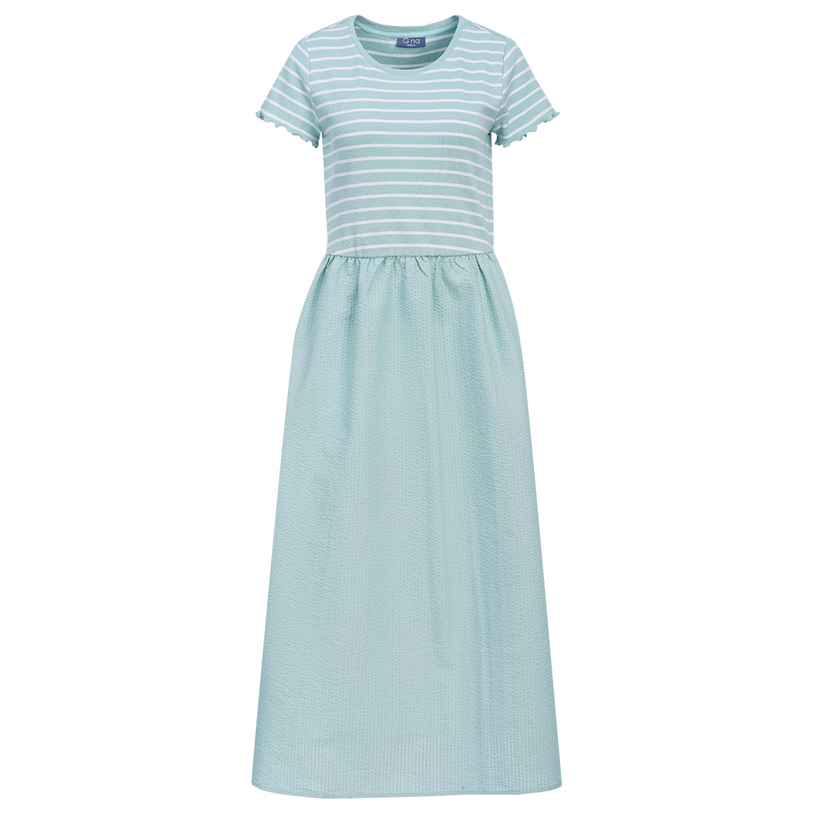 Damen Kleid mit Seersucker-Struktur Damen Kleid mit Seersucker-Struktur von Gina