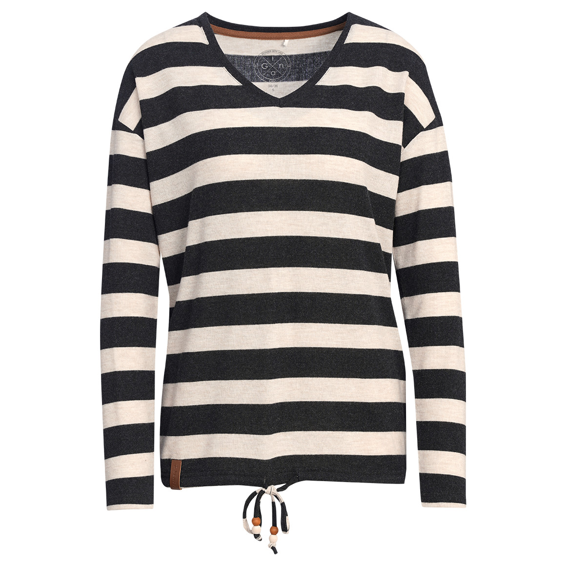 Damen Langarmshirt mit Streifen von Gina