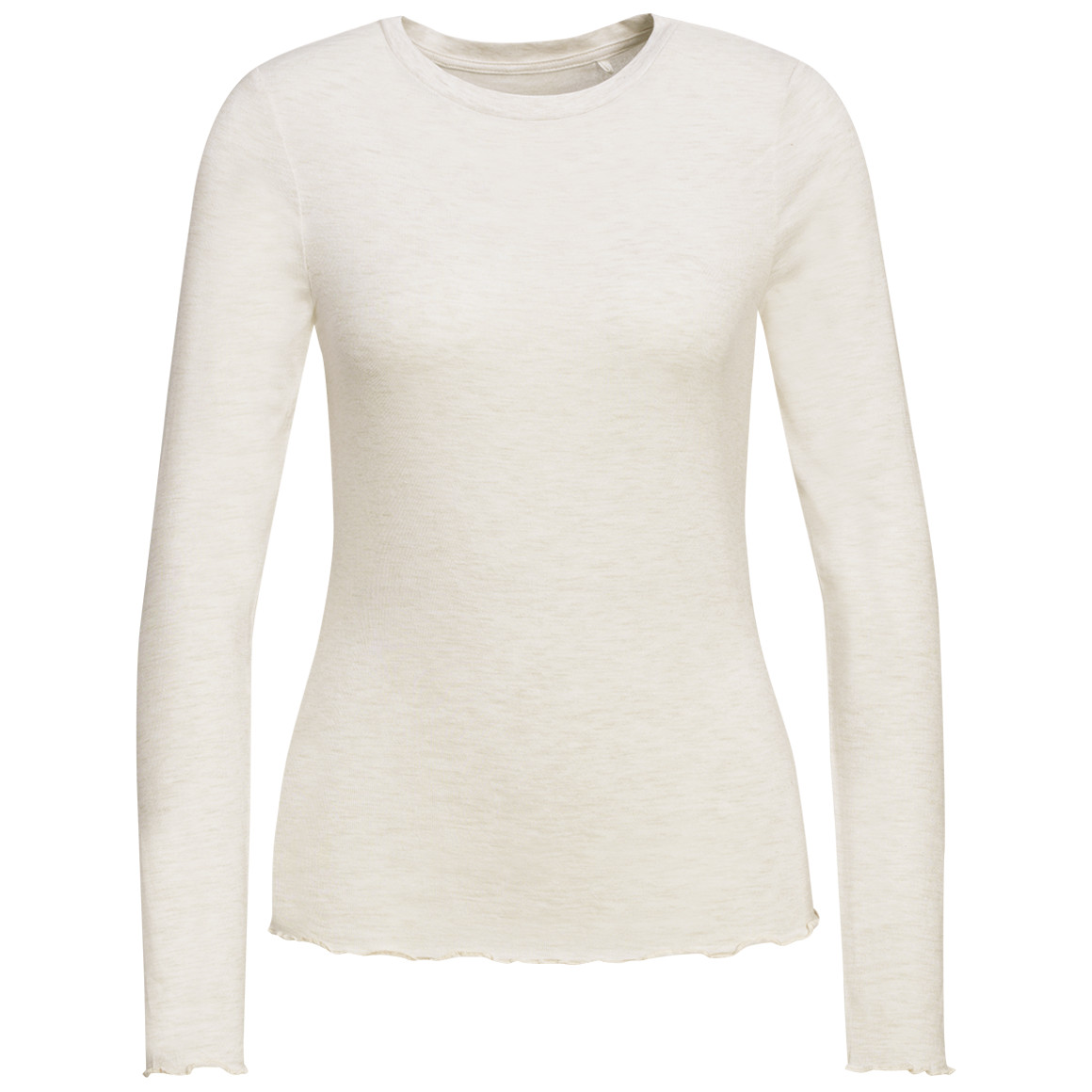 Damen Langarmshirt mit Wellenbündchen Damen Langarmshirt mit Wellenbündchen von Gina