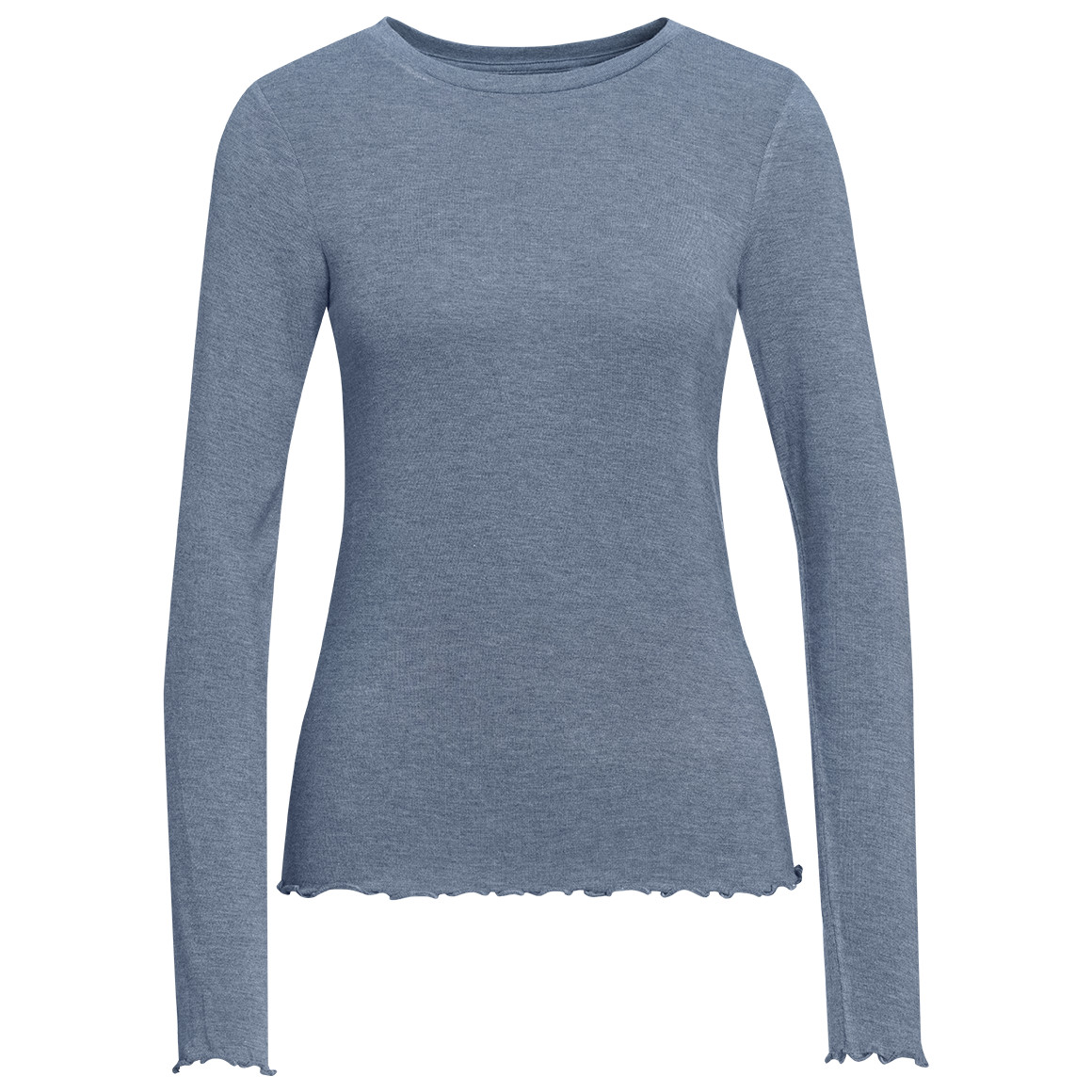 Damen Langarmshirt mit Wellenbündchen von Gina