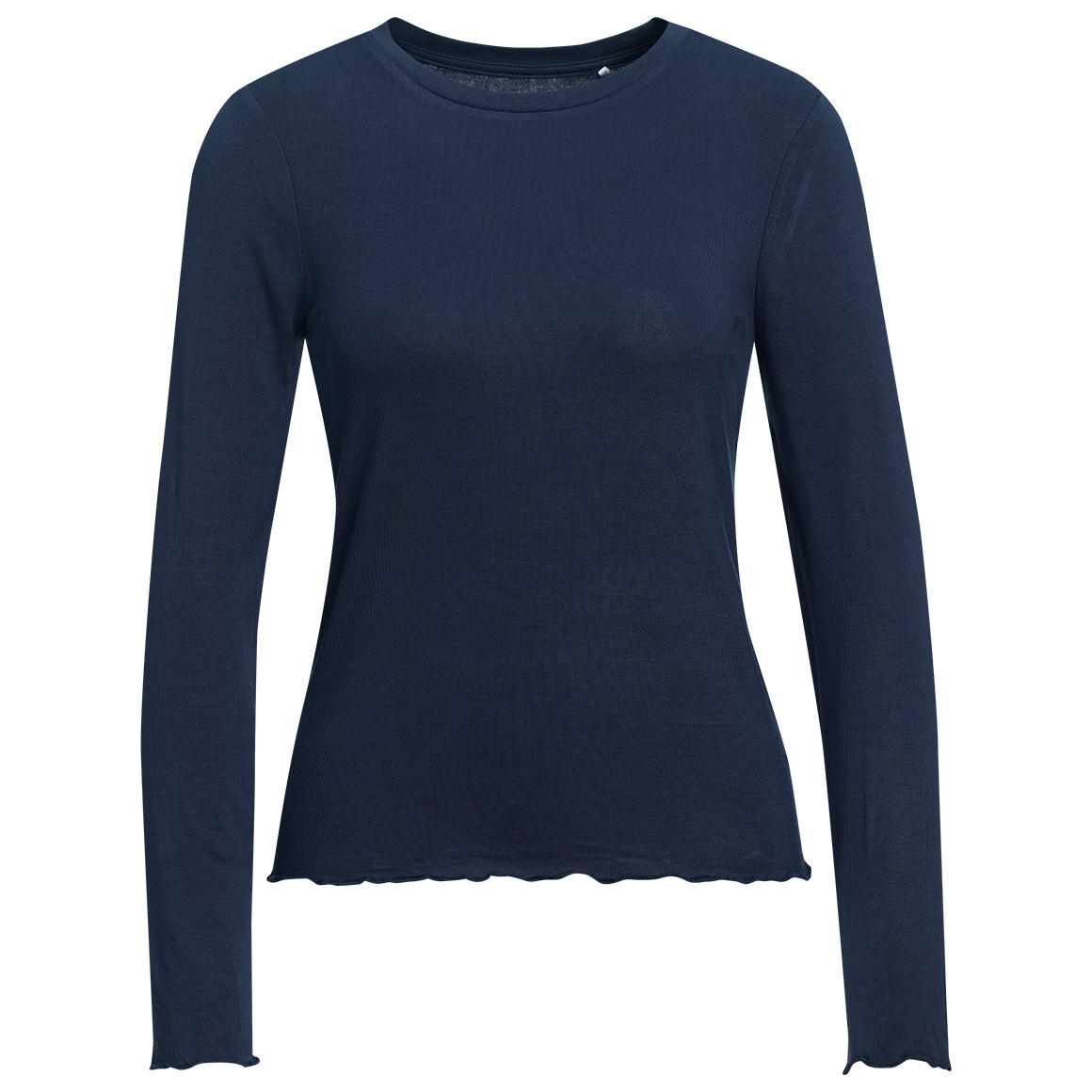 Damen Langarmshirt mit Wellenbündchen Damen Langarmshirt mit Wellenbündchen von Gina