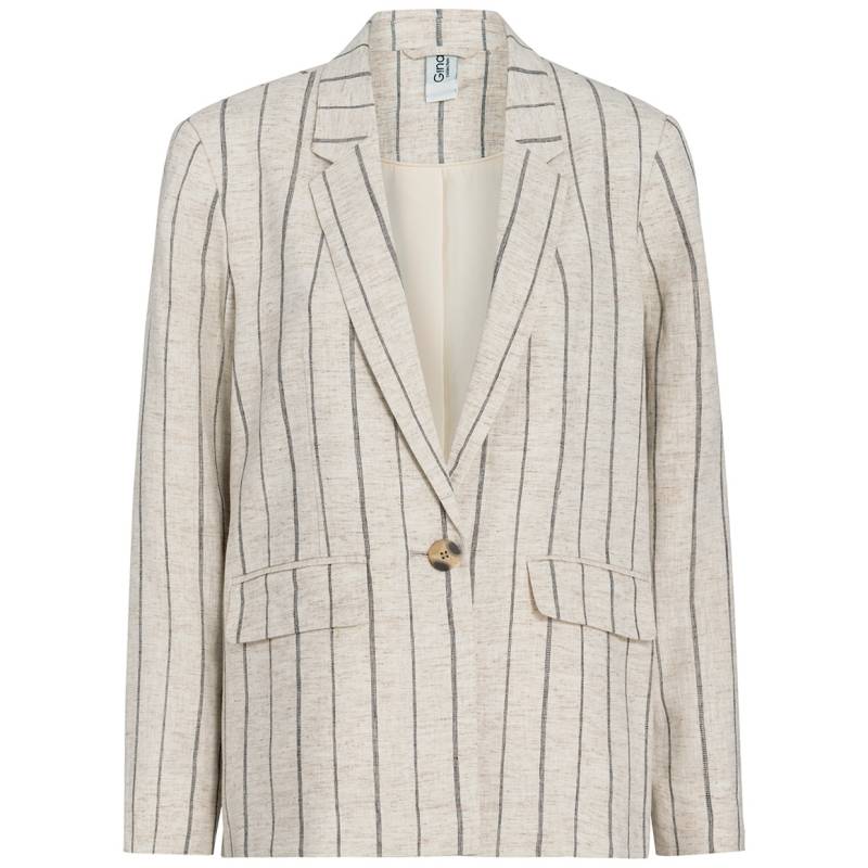 Damen Leinen-Blazer mit Streifenmuster von Gina