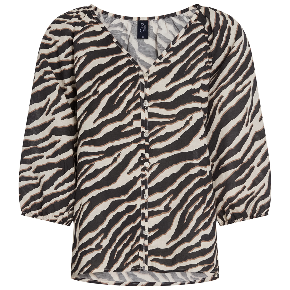 Damen Leinen-Bluse mit Knopfleiste Damen Leinen-Bluse mit Knopfleiste von Gina