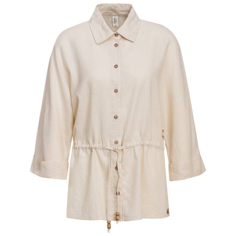 Damen Leinen-Bluse mit Knopfleiste von Gina