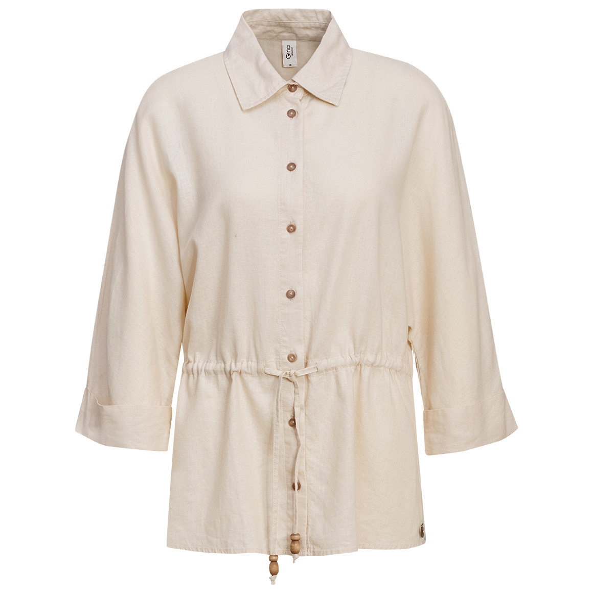 Damen Leinen-Bluse mit Knopfleiste von Gina
